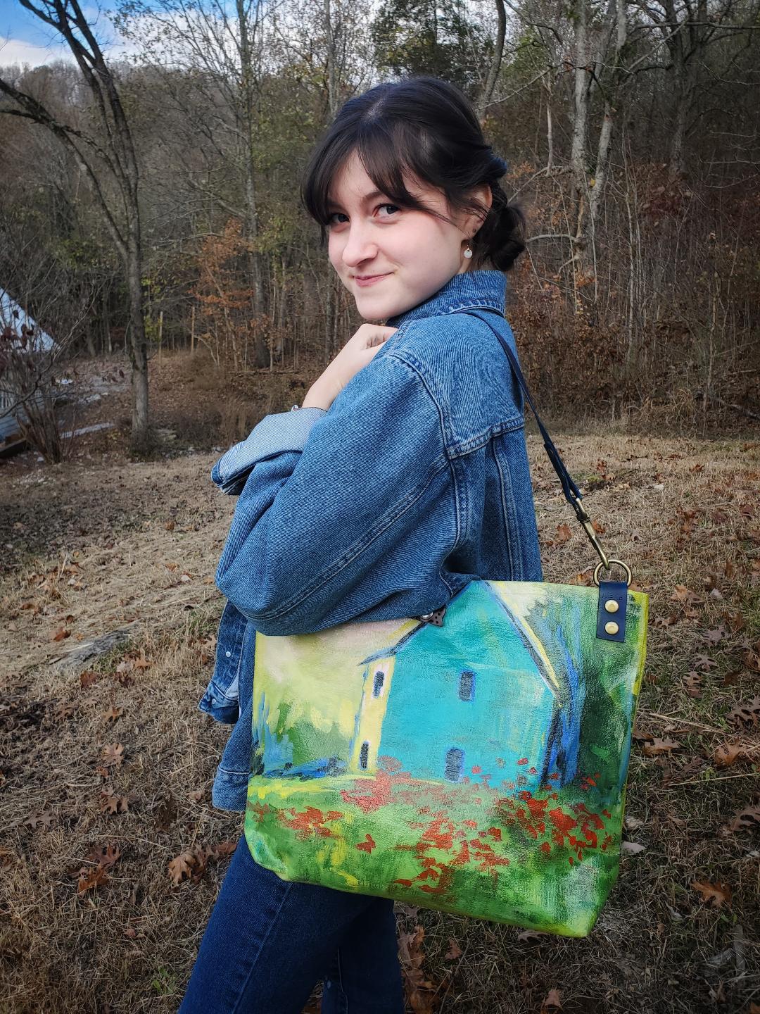 "Beautiful Soul" Designer Hand-painted Handbag - Winter/Spring 2022-23 Collection