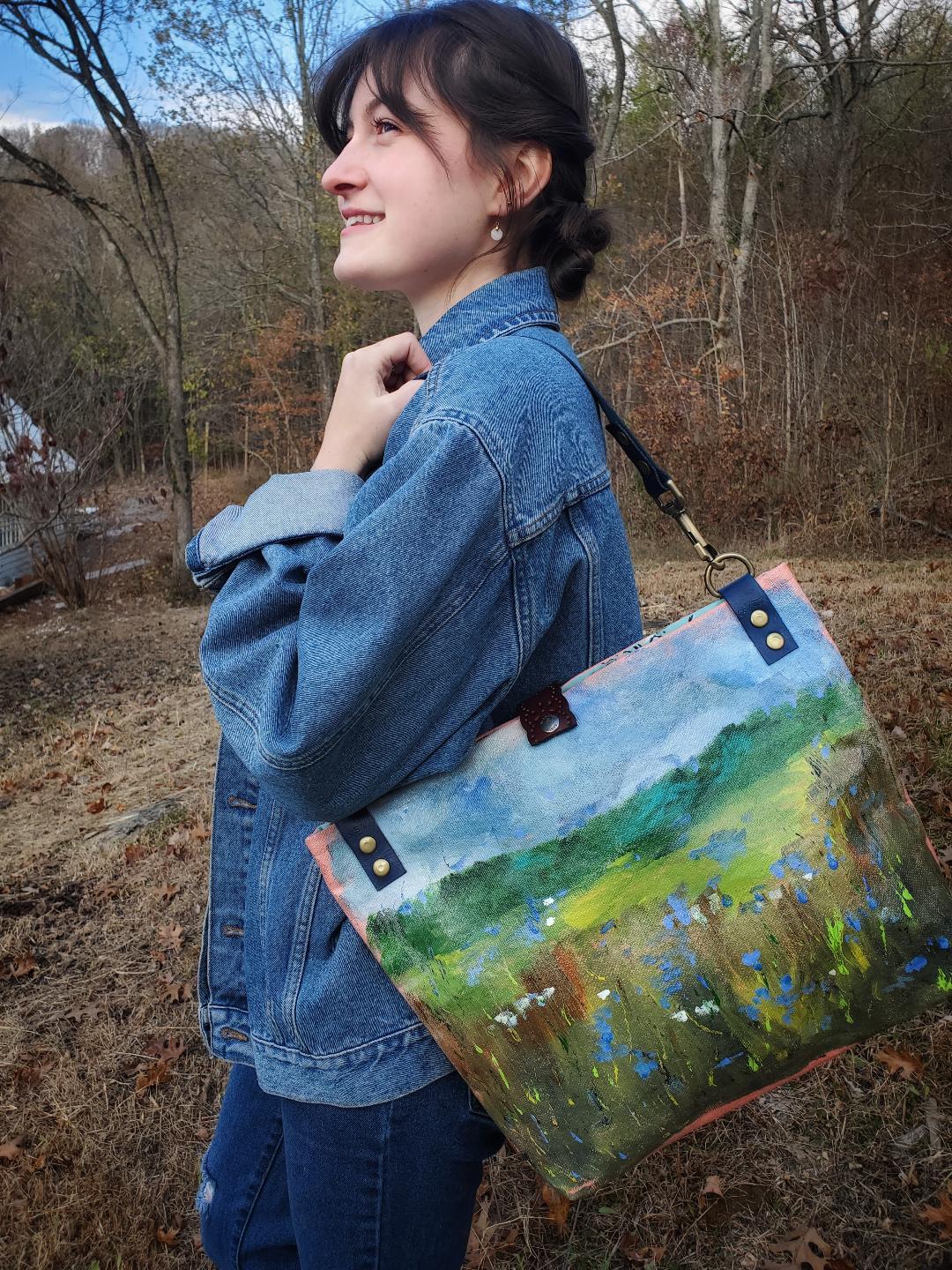 "Beautiful Soul" Designer Hand-painted Handbag - Winter/Spring 2022-23 Collection