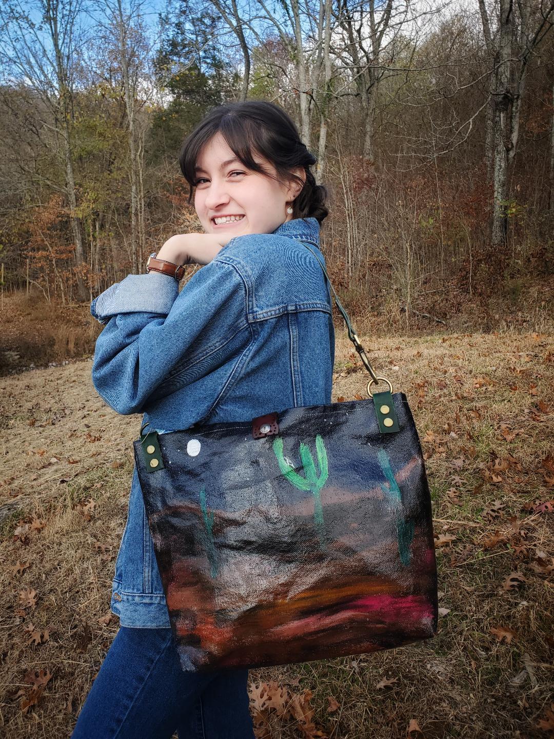 "Beautiful Soul" Designer Hand-painted Handbag - Winter/Spring 2022-23 Collection