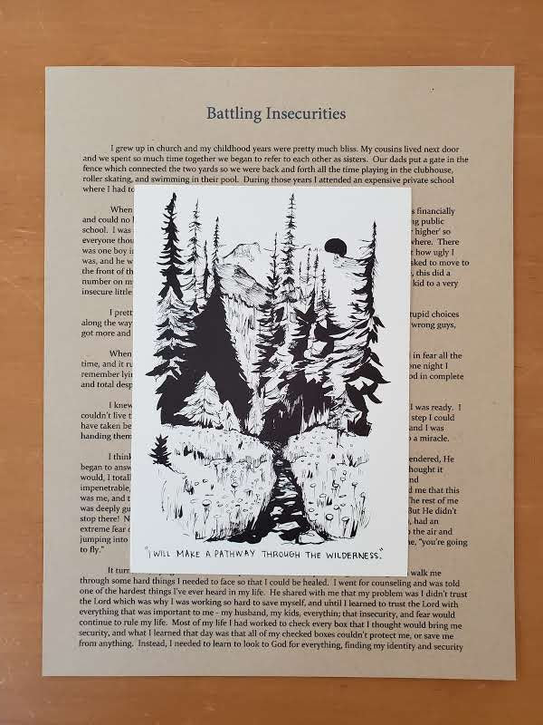 Pathway through the wilderness (BATTLING INSECURITY) - letter and card only