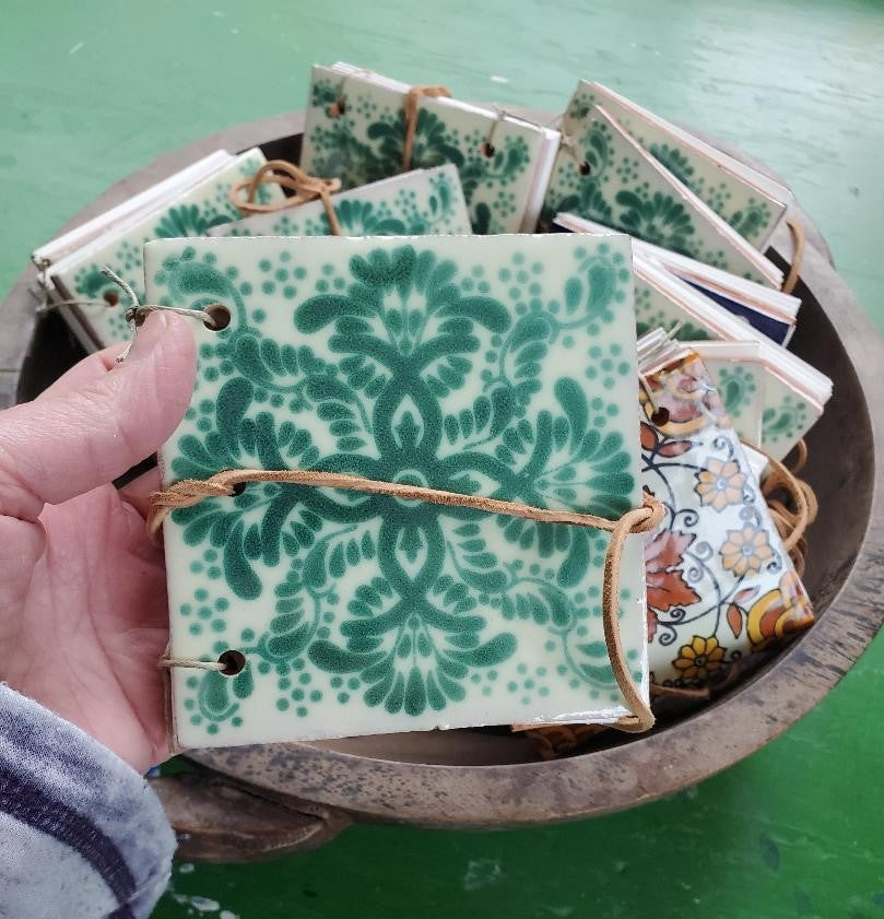 Handpainted Mexican Tile Journals