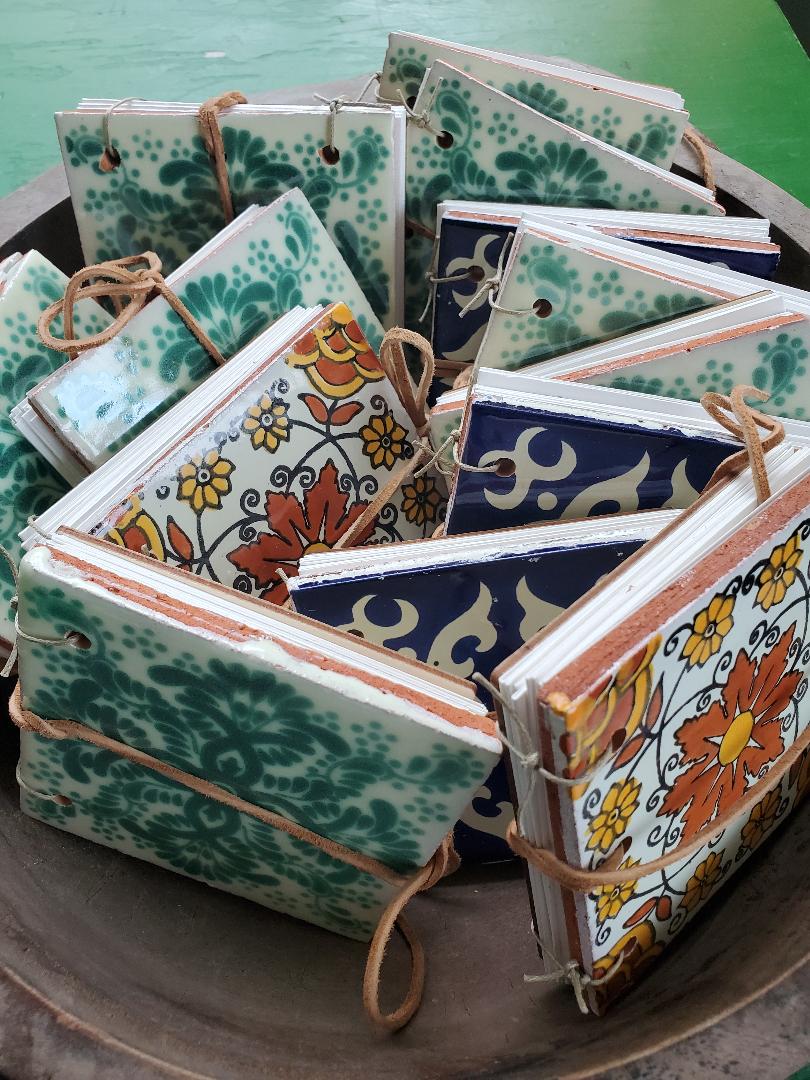 Handpainted Mexican Tile Journals